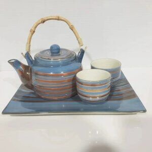 Vintage Teaopia Asian Inspired StoareCeramic Tea Set